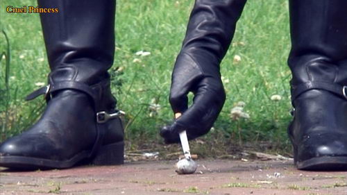 Jo Smokes And Crushes Victims Beneath Her Riding Boots