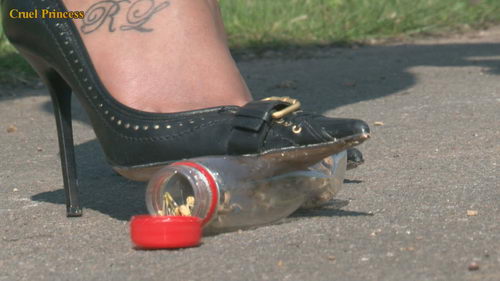 Ladies Crush Locusts Imprisoned Inside Bottle