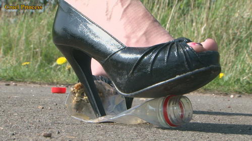 Ladies Crush Locusts Imprisoned Inside Bottle