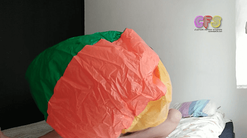 Maribel Inflates Big Beach Ball