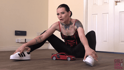 Tiana 9 - I crush and spit on your favourite Toy Car (Close-up)
